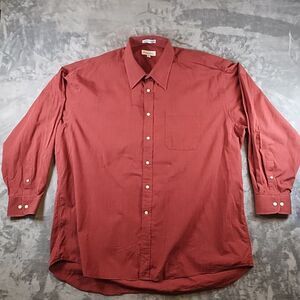 Christian Dior 100% Cotton Dress Shirt 18 34/35 Red 4xl